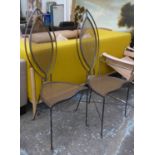 SIDE CHAIRS, a pair, indistinctly signed and dated 1994 underneath, 118cm H. (2)