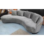 SOFA, 1950's Italian style kidney design, 280cm x 112cm x 82cm.