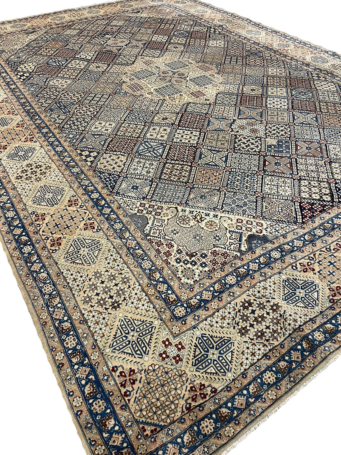 FINE PART SILK PERSIAN NAIN CARPET, 442cm x 300cm. - Image 4 of 7