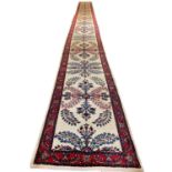 FINE SAROUGH FEREGHAN LONG RUNNER, 1050cm x 80cm.