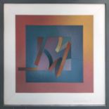 GEOFF MACHIN (b.1937) Untitled, acrylic on cut conservation board, signed, inscribed verso, 46cm x