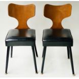 HAROLD FELDMAN LTD SIDE CHAIRS, a pair, Mid Century English, 75cm H. (2)