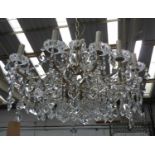 CHANDELIER, cut glass crystal, gilt metal frame, 12 branch, 125cm drop approx.