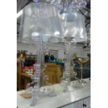 KARTELL BOURGIE TABLE LAMPS, a set of two, by Ferruccio Laviani, 78cm H. (2) (with faults)