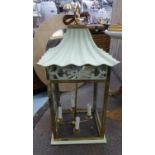 CHARLES EDWARDS CAST PAGODA LANTERN, 90cm x 45cm x 45cm.