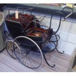 DRINKS TROLLEY, bespoke made from vintage pram, 120cm x 67cm x 109cm approx.