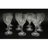 WINE GLASSES, eleven, lead crystal, 14.5cm H. (11)