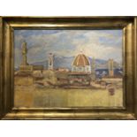 OLE KIELBERG (b.1911 Humlebaek, Denmark) 'Firenze - Florence', oil on board, signed with monogram,