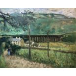 JOHN BOYD (b. 1957, Carlisle) 'Dorset Landscape Hewenden Viaduct', oil on canvas, signed, 61cm x