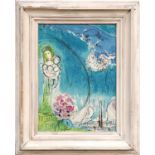 MARC CHAGALL 'Place de la Concorde and Eiffel Tower', 1952, original lithograph, printed by Mourlot,