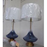 TABLE LAMPS, a pair, contemporary Italian style, with shades, 77cm H. (2)