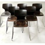 PAGHOLZ CHAIRS, a set of six, by Jahre von Thur-Op, vintage 1960s German, 78cm H. (6)