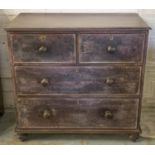 CHEST, Regency painted of two short and two long drawers, 89cm H x 93cm x 47cm.