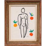 HENRI MATISSE 'Nude with Oranges', original lithograph from the 1954 edition, after Mattisse's cut