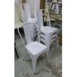 AFTER XAVIER PAUCHARD CHAISE A RAL STYLE CHAIRS, a set of eight, 85cm H. (8) (slight faults)