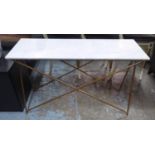 ATKIN & THYME STELLAR MARBLE CONSOLE TABLE, 122cm x 42cm x 76cm.