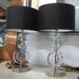 PORTA ROMANA BERTIE TABLE LAMPS, a pair, with shades, 47cm H approx. (2)