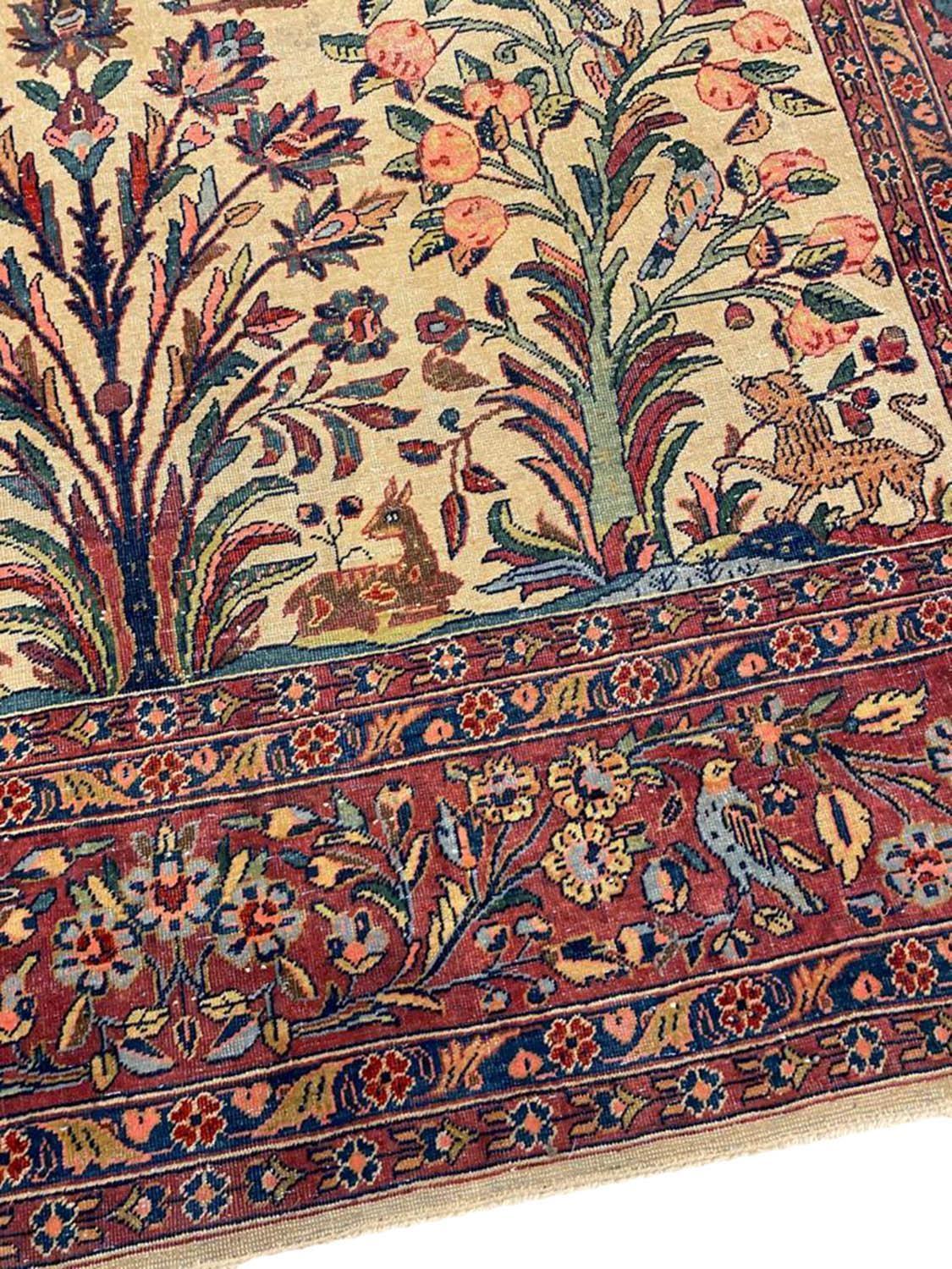 FINE PERSIAN KASHAN RUG, 210cm x 130cm. - Image 3 of 7