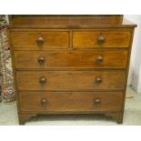 CHEST, George IV mahogany of two short and three long drawers, 107cm H x 114cm x 51cm.