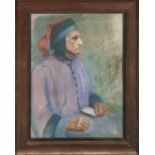 MARY A. WILKINS (Late 19th Century British) 'Portrait of Dante Alighieri', pastel, signed, 75cm x