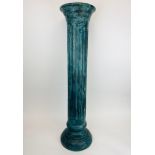 FAUX MARBLE COLUMN, painted simulated marble carved wood, 106cm H.