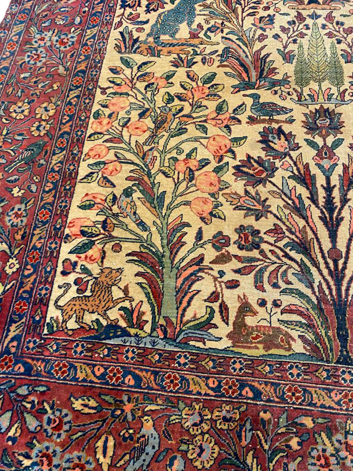 FINE PERSIAN KASHAN RUG, 210cm x 130cm. - Image 7 of 7