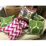RIFAT IKAT CUSHIONS, a collection of six. (6)