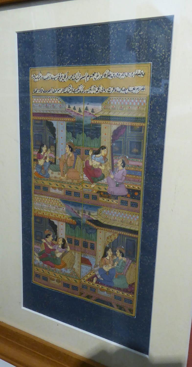 TWO 19th CENTURY MUGHAL ROYAL MINIATURES, depicting leisure activities in the Royal Court of - Image 3 of 3