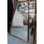 WALL MIRRORS, a pair, 1970's Italian style coppered finish, 121cm L x 75cm W at widest. (2)