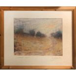 JIM DORAN 'Cornfields', pastel, signed and dated 1997, 37cm x 48cm, framed.