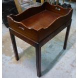 BUTLER'S TRAY TABLE, Georgian style mahogany, 72cm x 48.5cm x 73cm.