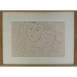 HENRI MATISSE 'Collotype L13', 1943, on Velin d'Arches, edition of 30, with a copy of the signed