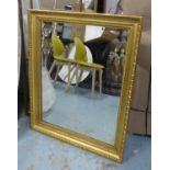 WALL MIRROR, 19th century with egg and dart gilt frame, 96cm x 78cm.