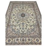 FINE PART SILK ISPHAHAN DESIGN CARPET, 291cm x 205cm.