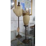 MANEQUIN COLLECTION, including head with crown and shoulder line, 94cm at tallest. (3)