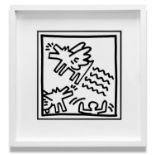 KEITH HARING 'Flying Dogs', 1982, lithograph, published by Tony Shafrazi Gallery N.Y., edition of