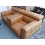 NATUZZI NICOLAUS ARMCHAIRS, a pair, 94cm W approx. (3) (with faults)