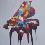 CONTEMPORARY SCHOOL, musical silhouette, 100cm x 100cm.