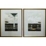 JIM COX 'The Arch' and 'Balcony', a pair of coloured engravings, signed, titled and numbered, 55cm x