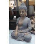 THE SEATED BUDDHA, faux bronze finish, 90cm H.