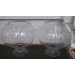 NOVELTY OVERSIZED BRANDY GLASSES, a pair, 40cm H. (2)
