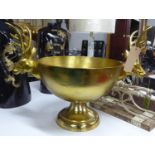 CHAMPAGNE BATH, Nordic style, gilt metal, 54cm H x 77cm diam.