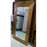 WALL MIRROR, 1970's coppered finish frame, 180cm x 90cm.