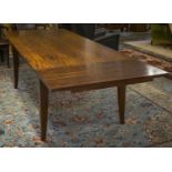 DINING TABLE, rosewood with rectangular top and leaf extensions, 73cm H x 99cm x 162cm L, 260cm