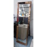 DRESSING MIRROR, 1970's Italian style, mirrored copper tinted frame, 150cm H standing.