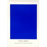 YVES KLEIN 'Blue', poster, 90cm x 60cm, framed and glazed.