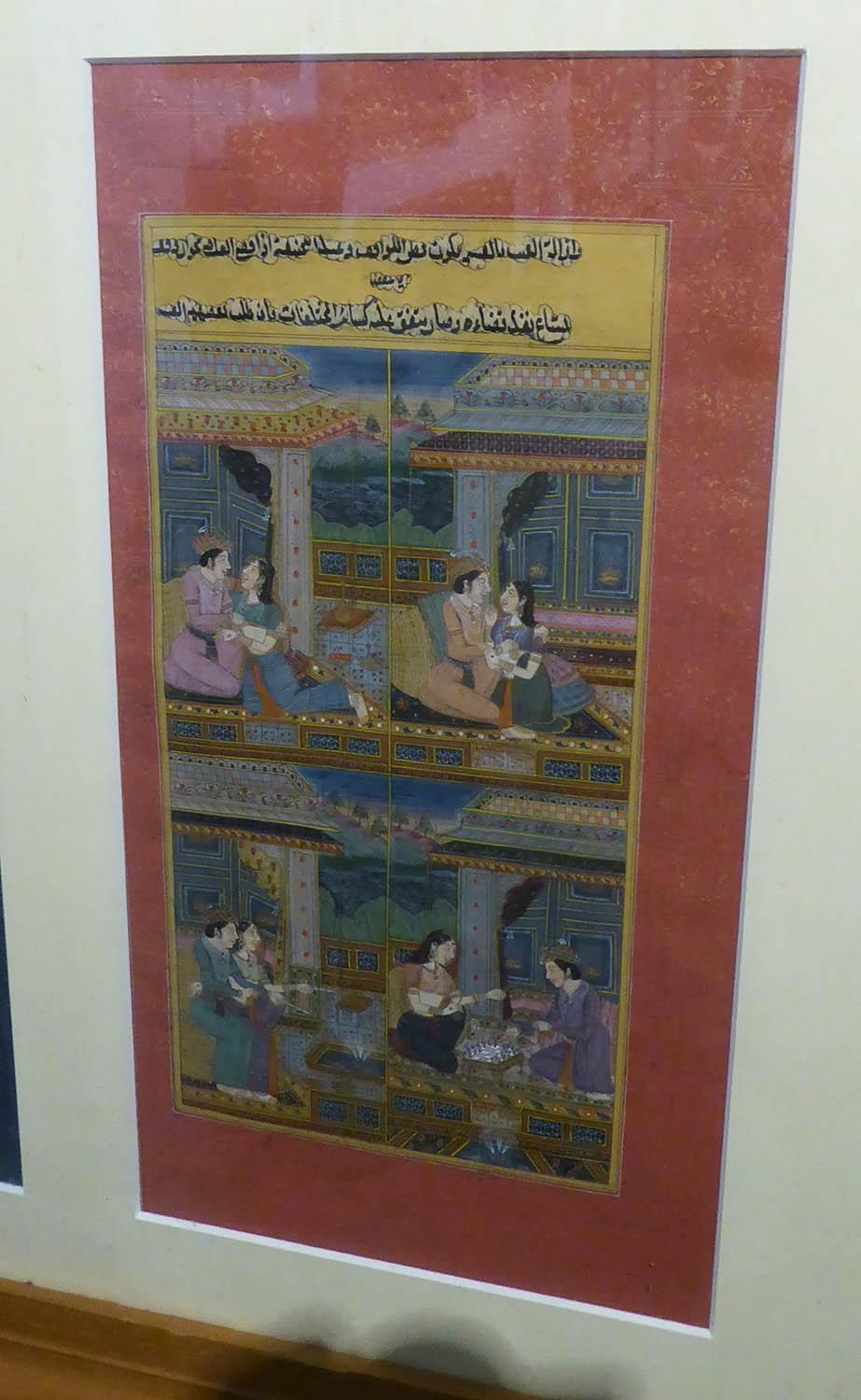 TWO 19th CENTURY MUGHAL ROYAL MINIATURES, depicting leisure activities in the Royal Court of - Image 2 of 3