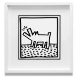 KEITH HARING 'Barking Dog', 1982, lithograph, published by Tony Shafrazi Gallery N.Y., edition of