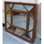 WALL MIRROR, 20th century gilt wood and cushion framed with acanthus leaf detail, 86.5cm x 78cm. (