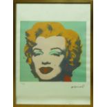 ANDY WARHOL 'Marilyn on Light Green', lithograph print, on Arches paper, with printed signature